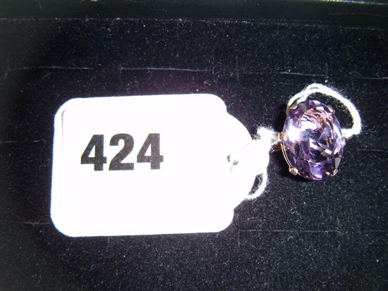 9ct gold and amethyst dress ring